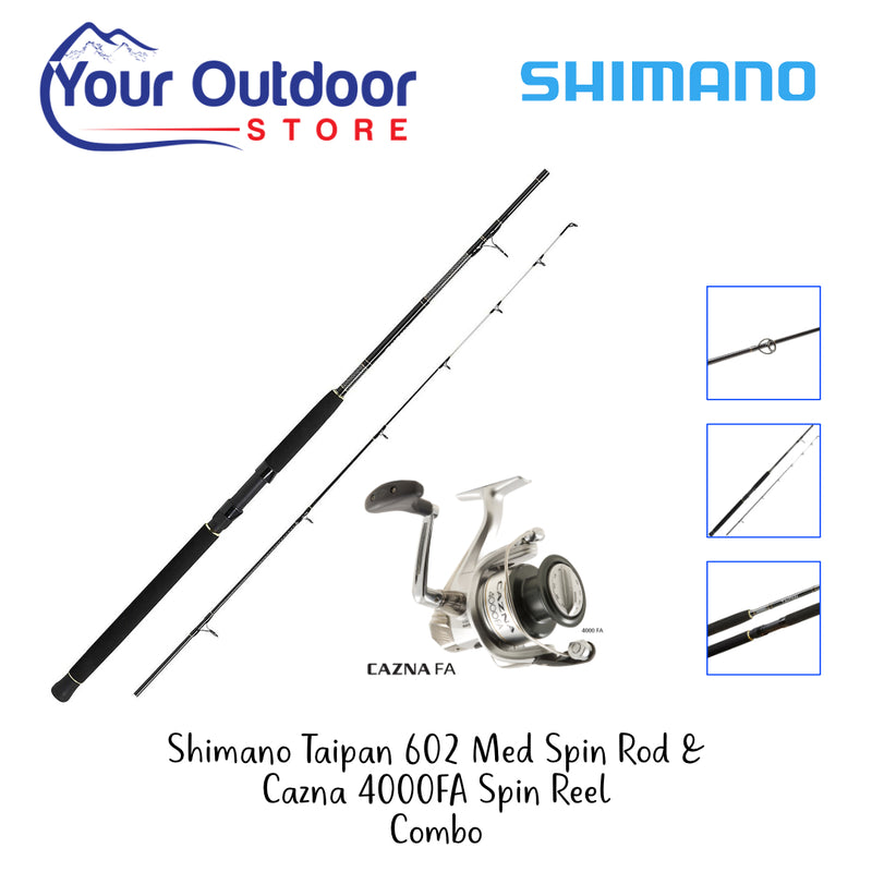 Shimano Taipan 602 Med Spin Rod With Cazna 4000FA Reel