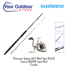 Shimano Taipan 602 Med Spin Rod With Cazna 4000FA Reel
