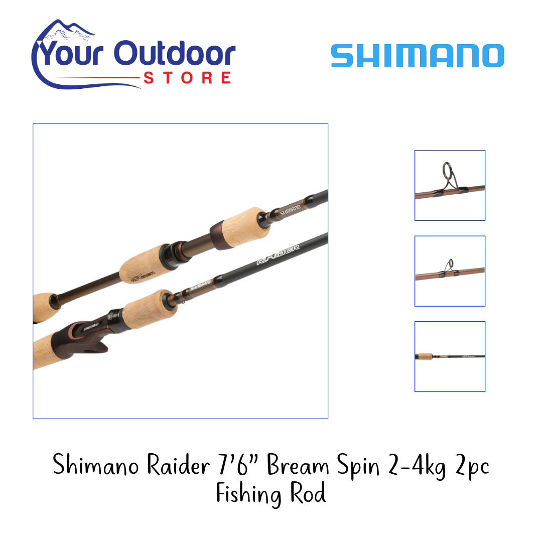Shimano Raider 7f 6in Bream Spin 2-4kg 2pc Fishing Rod