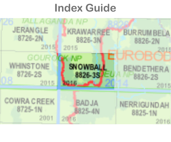 Snowball 8826-3-S NSW Topographic Map 1 25k
