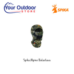 Spika Alpine Balaclava. Hero Image Showing Logos and Title. 