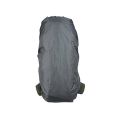 Olive | Spika Drover Hauler 40 L Front View Showing Rain Cover On Pack.
