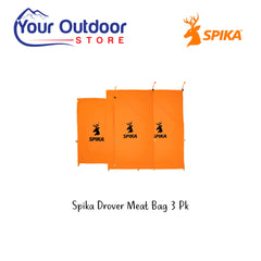 Spika Drover Meat Bag - 3 Pack. Hero Image Showing Logos and Title. 