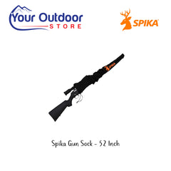 Spika Gun Sock - 52 Inch. Hero Image Showing Logos and Title. 