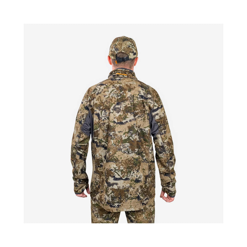 Biarri Camo | Spika Tracker Shirt Front View Showing Air Vented Material underarm.