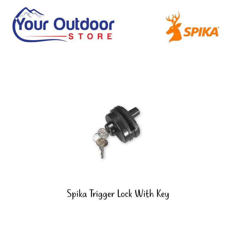 Spika Trigger Lock With Key. Hero Image Showing Logos and Title.