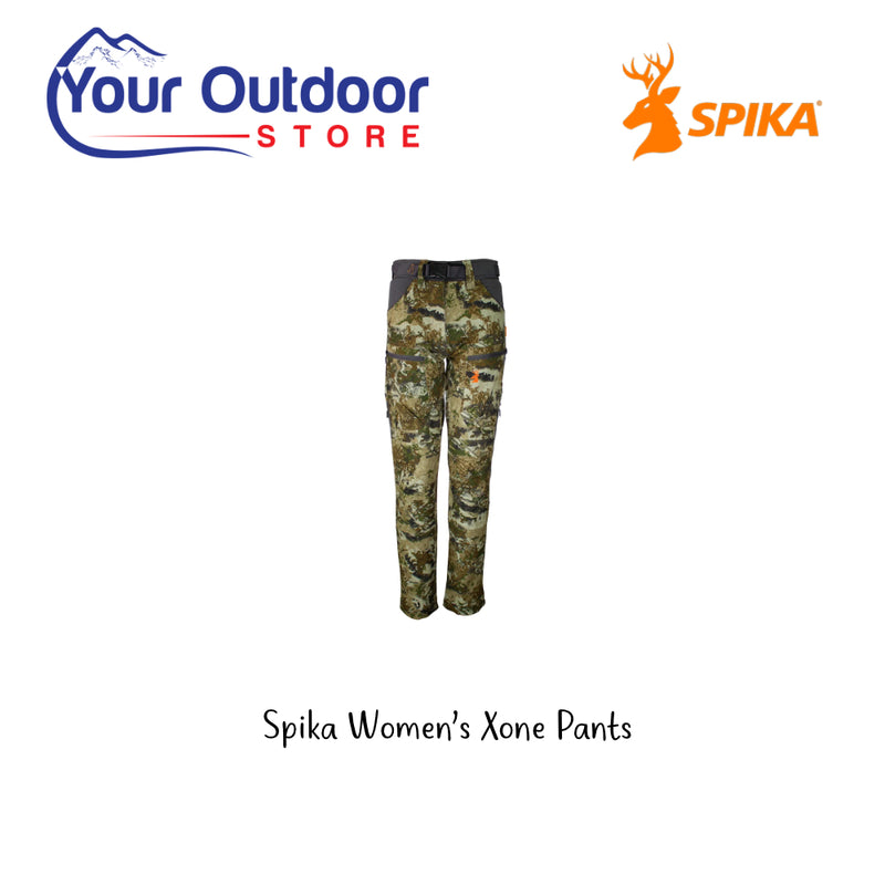 Spika Womens Xone Pants. Hero Image Showing Logos and Title. 