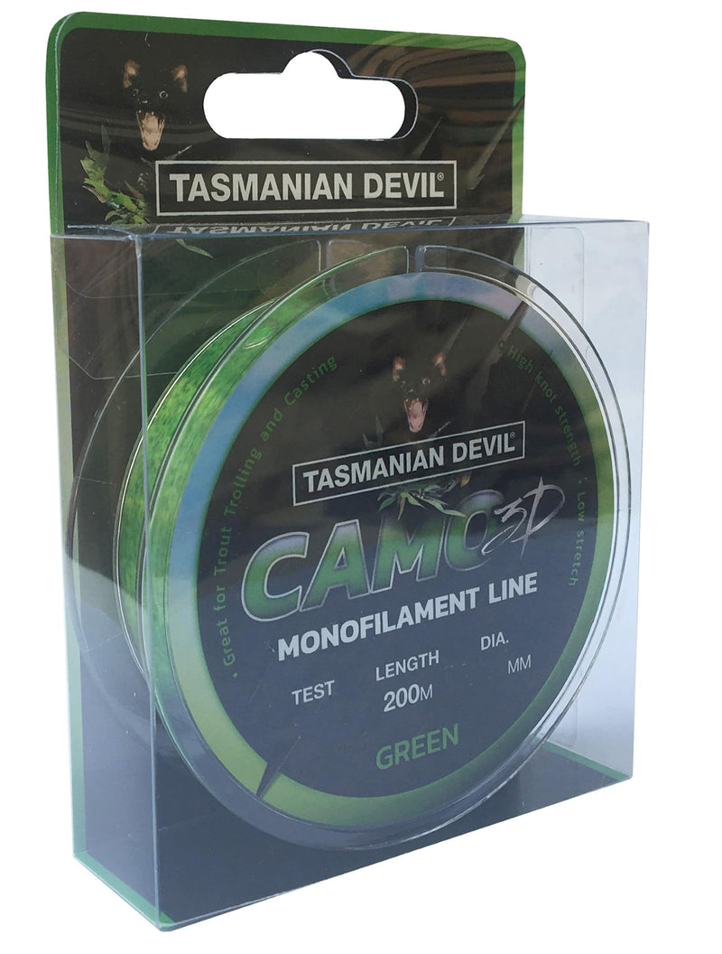 Green | Tasmanian Devil Camo 3D Monofilament Line