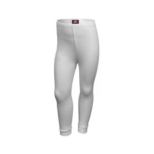 White | Kids Adventureline Thermo Leggings, Front View.
