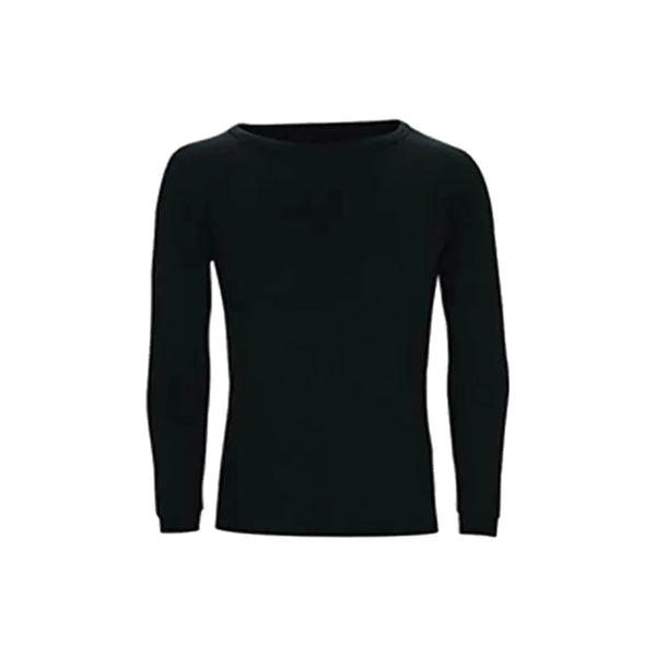 Black | Adventureline LS Kids Thermo Crew. Front View. 