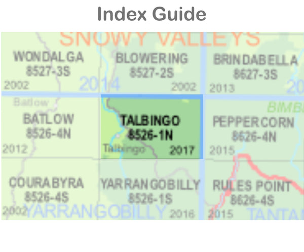 Talbingo 8526-1-N NSW Topographic Map 1 25k