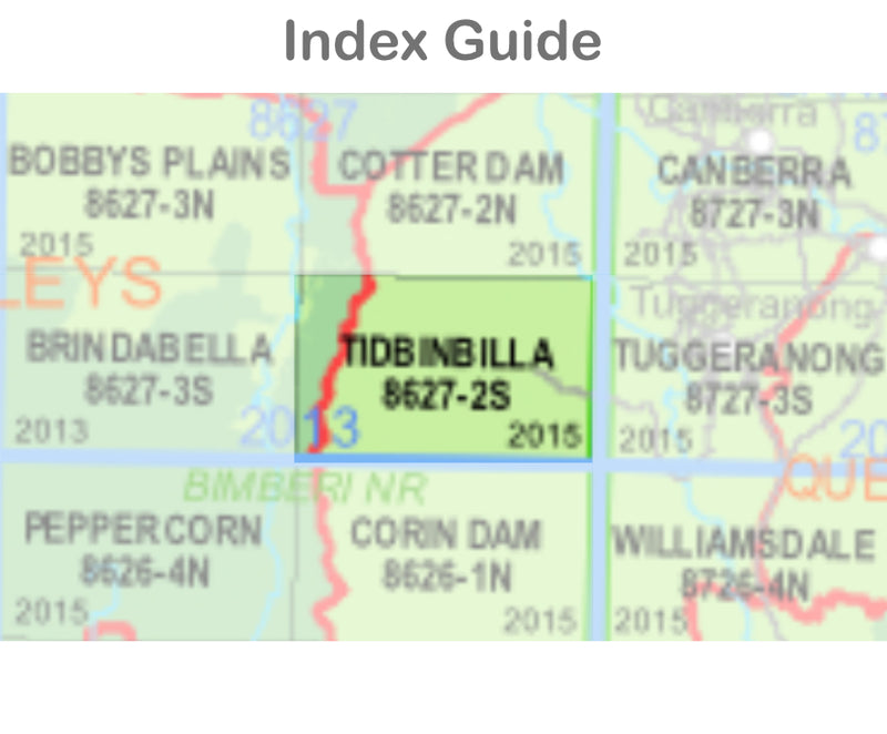 Tidbinbilla 8627-2-S NSW Topographic Map 1 25k