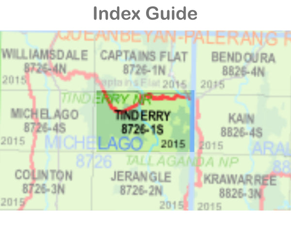 Tinderry 8726-1-S NSW Topographic Map 1 25k