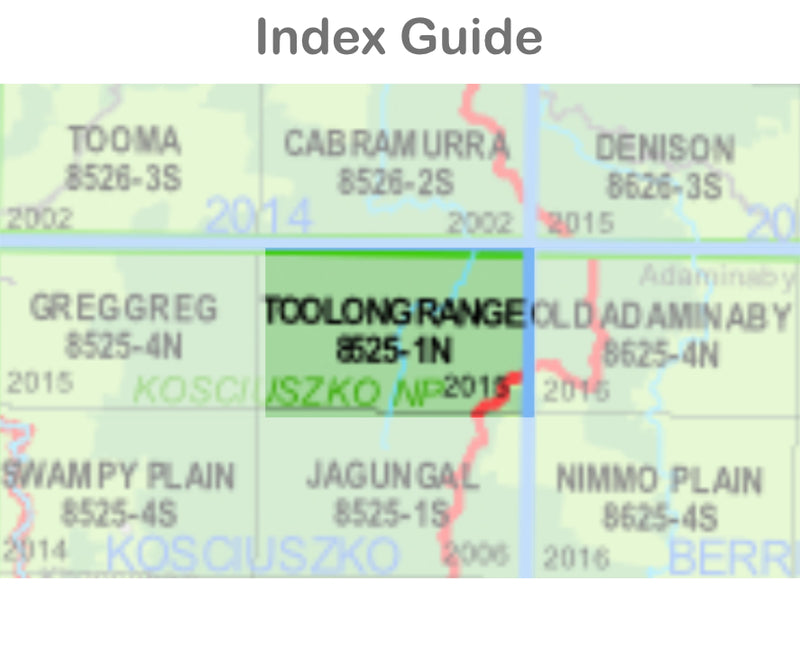 Toolong Range 8525-1-N NSW Topographic Map 1 25k