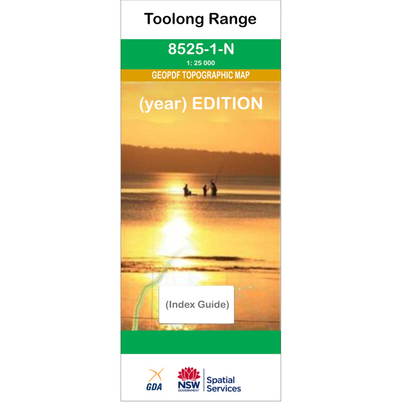 Toolong Range 8525-1-N NSW Topographic Map 1 25k