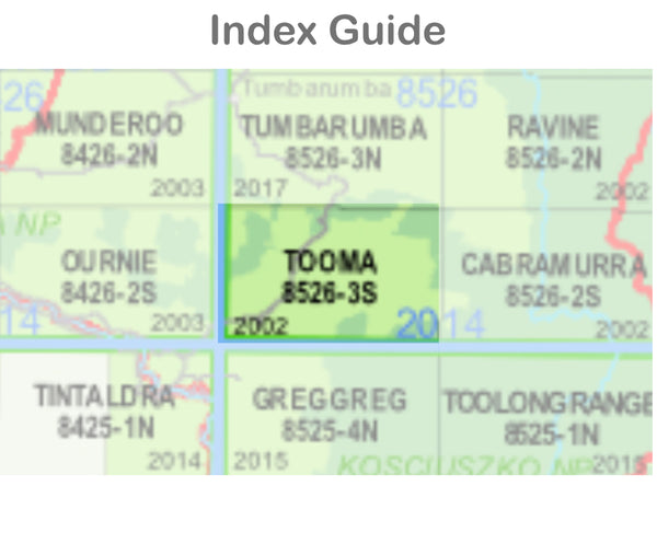 Tooma 8526-3-S NSW Topographic Map 1 25k