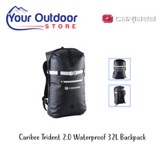 Black | Caribee Trident 2.0 Waterproof 32L Backpack. Hero image