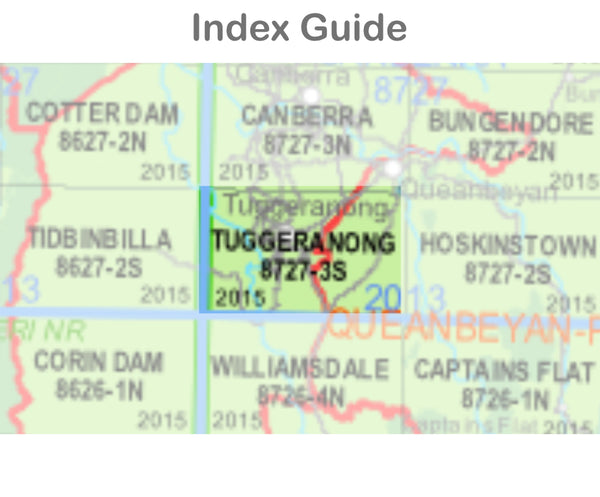 Tuggeranong 8727-3-S NSW Topographic Map 1 25k