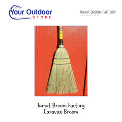 Tumut Broom Fractory - Caravan Broom. Hero Image Showing Logos and Title. 