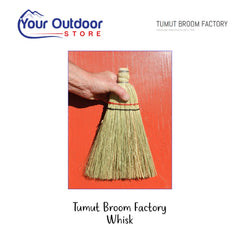 Tumut Broom Factory Whisk Broom. Hero Image Showing Logos and Title.  