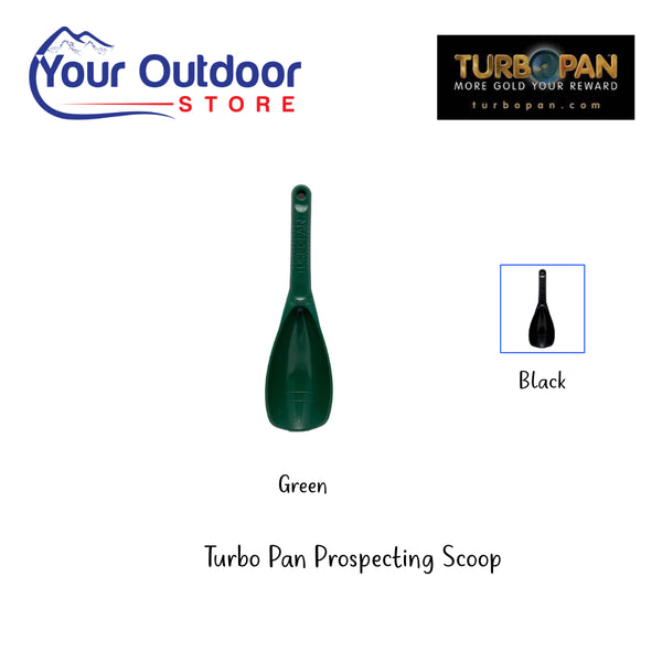 Turbo Pan Prospecting Scoop. Hero Image Showing Logos, Title and Colour Variants.
