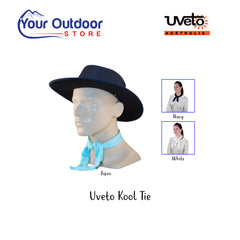 UVeto Kool Tie. Hero image with title and logos