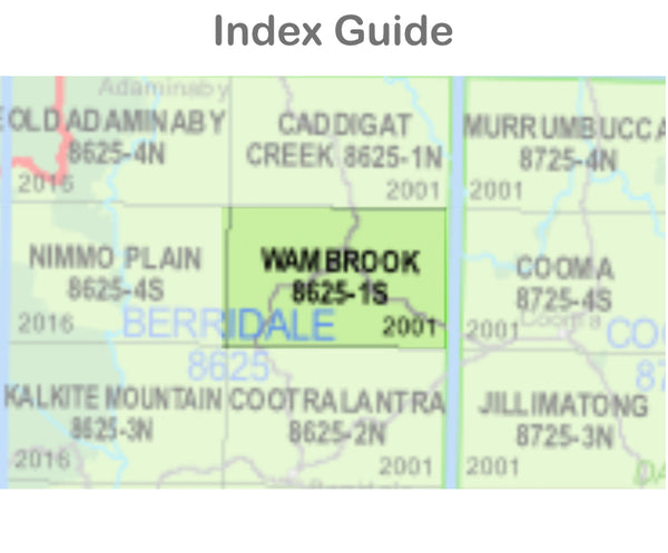 Wambrook 8625-1-S NSW Topographic Map 1 25k