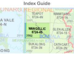 Wangellic 8724-4-S NSW Topographic Map 1 25k