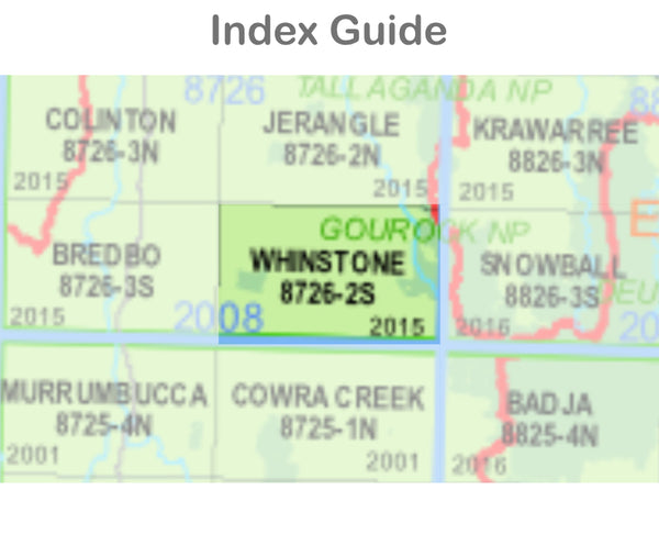 Whinstone 8726-2-S NSW Topographic Map 1 25k