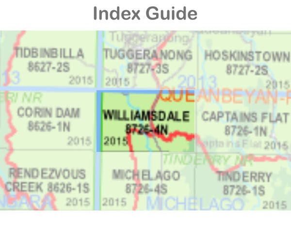 Williamsdale 8726-4-N NSW Topographic Map 1 25k