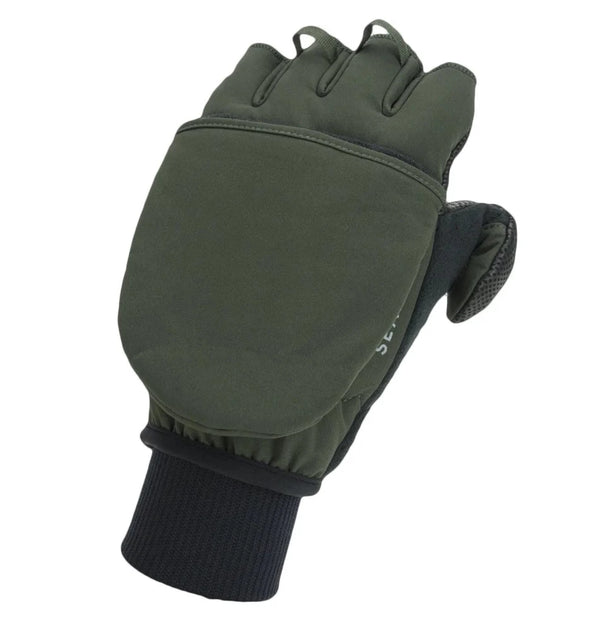 Olive Black | Back of hand with mitt folded back