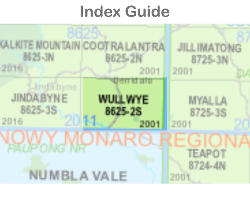 Wullwye 8625-2-S NSW Topographic Map 1 25k