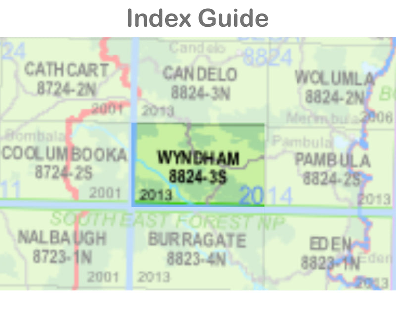 Wyndham 8824-3-S NSW Topographic Map 1 25k