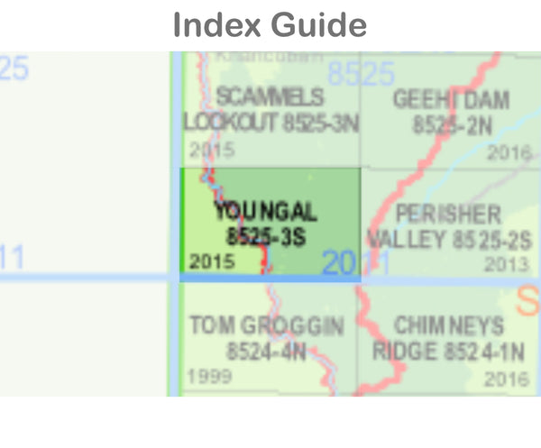 Youngal 8525-3-S NSW Topographic Map 1 25k