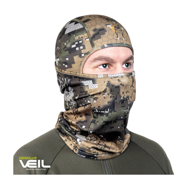 Desolve Veil Camo | Hunters Element Zenith Balaclava Front View.