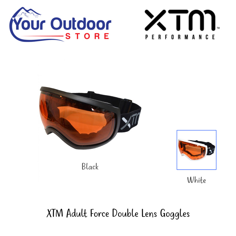 XTM Adult Force Double Lens Goggle. Black Hero Image