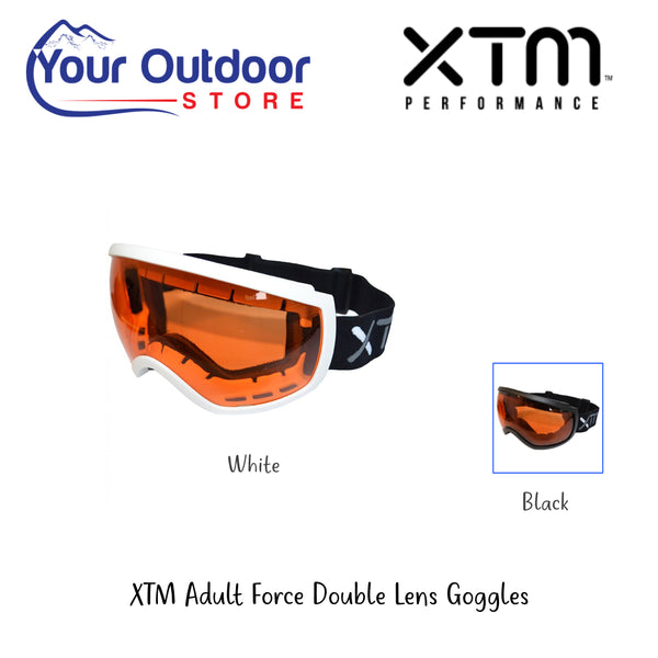 XTM Adult Force Double Lens Goggle. White Hero Image
