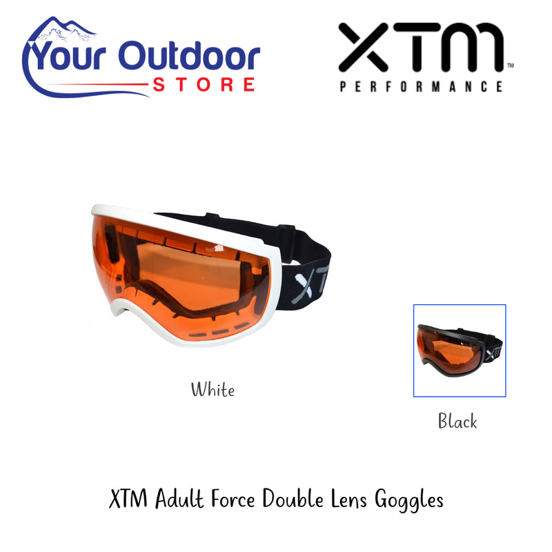 XTM Adult Force Double Lens Goggle. White Hero Image