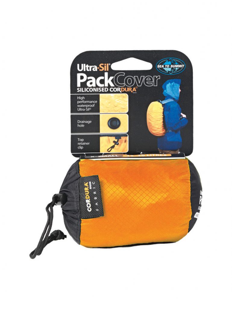 Yellow | Sea To Summit Ultra-Sil Pack Cover in bag with packaging