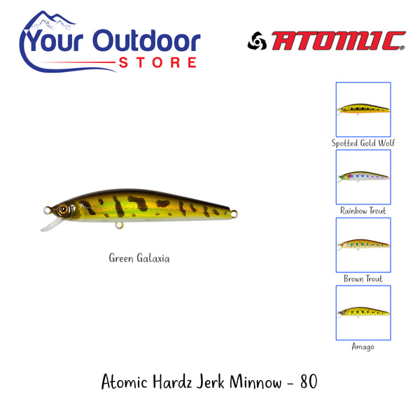 Green Galaxia | Atomic Hardz Jerk Minnow 80 Suspending- Hero