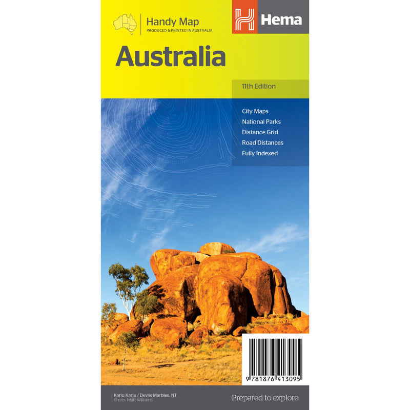Hema Australia Handy Map 11th Edition. Front Cover