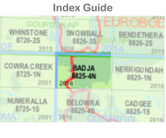 Badja 8825-4-N NSW Topographic Map 1 25k