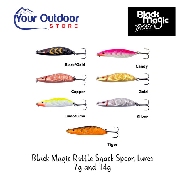 Black Magic Rattle Snack Spoon Lure | Your Outdoor Store