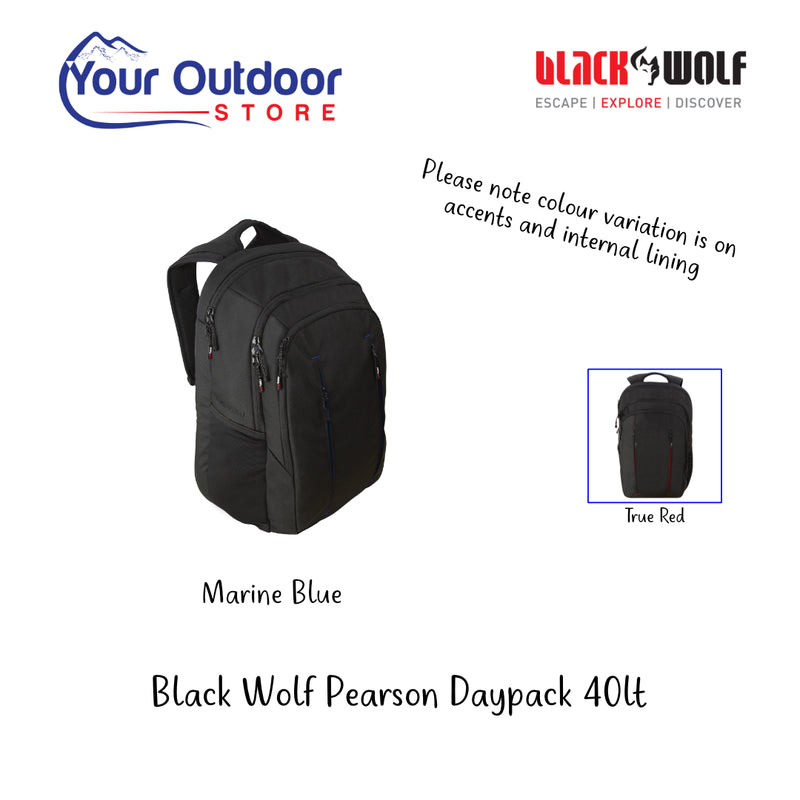 Jet Black Marine Blue | Black Wolf Pearson Daypack 40lt hero