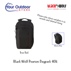 Jet Black True Red | Black Wolf Pearson Daypack- Hero