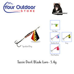 Spotted Dog | Tasmanian Devil Blade 5.4g UV. Colour inserts and logos