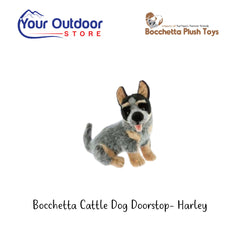 Blue | Bocchetta Cattle Dog Doorstop- Harley. Hero image with title and logos