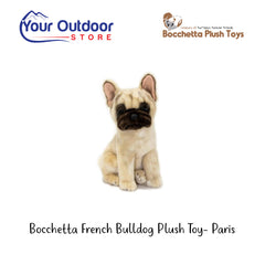 Brown | Bocchetta French Bulldog Plush Toy - Paris. Hero image with title and logos