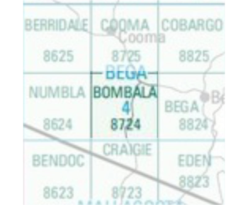 Bombala (NSW) 8724 Topographic Map 1 100,000 Scale