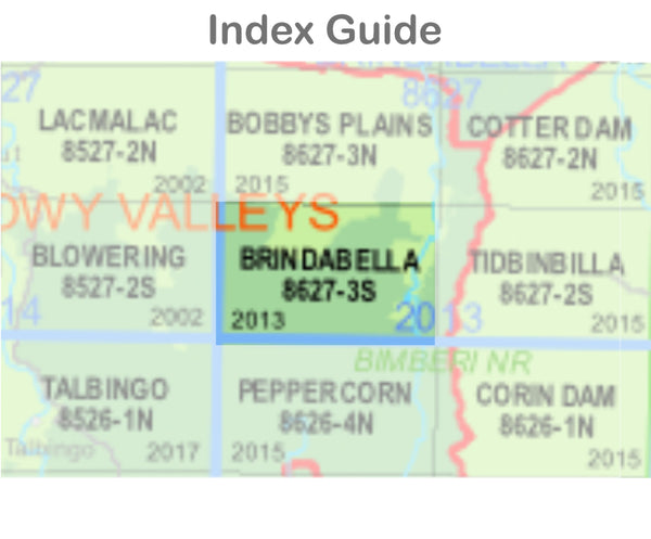 Brindabella 8627-3-S NSW Topographic Map 1 25k